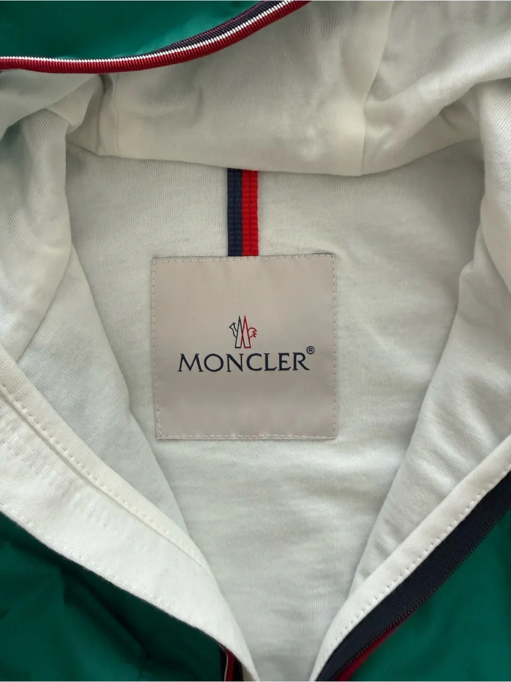 Moncler Green Hooded Windbreaker/Rain Jacket - 3T